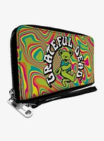 Grateful Dead Dancing Bear Icon Swirl Zip Around Wallet