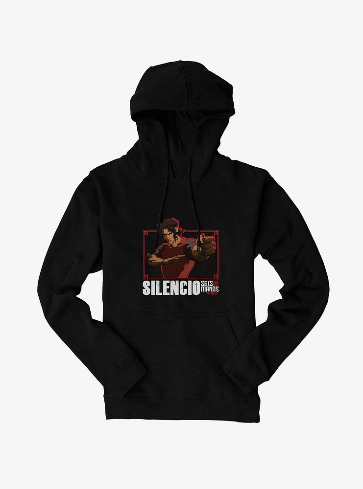 Seis Manos Silencio Portrait Hoodie