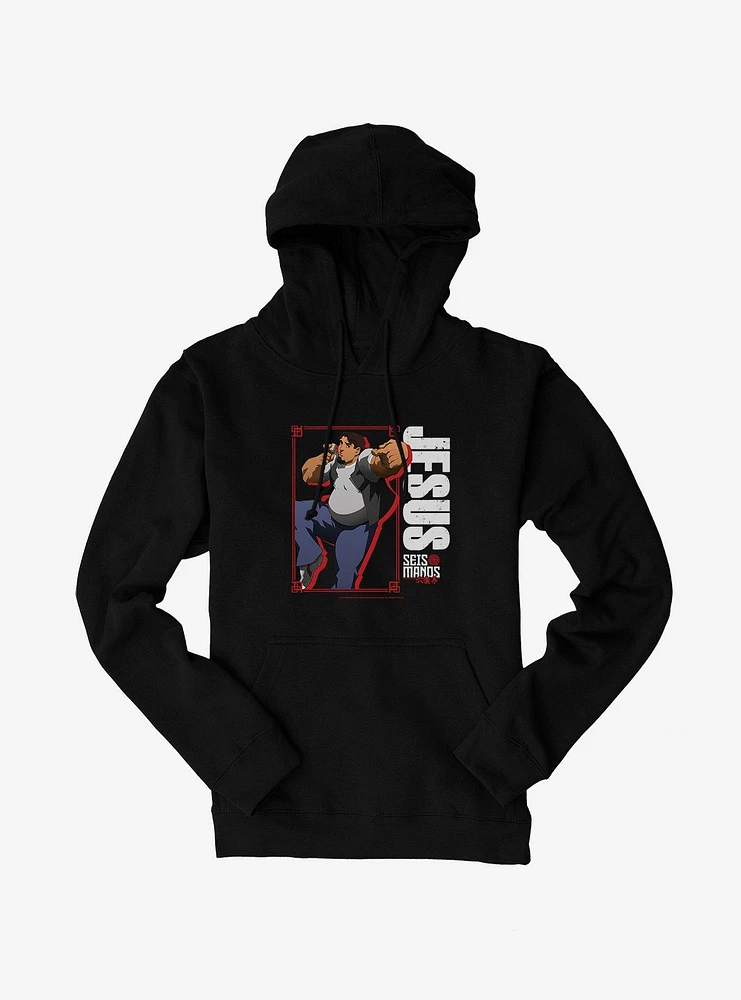 Seis Manos Jesus Portrait Hoodie