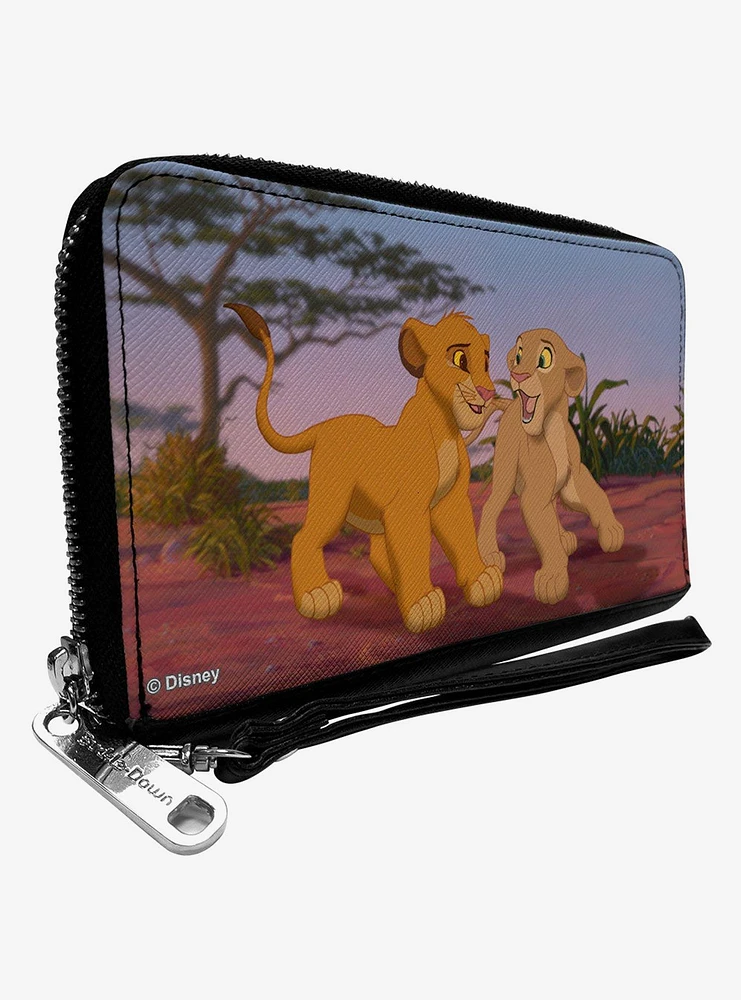Disney The Lion King Young Simba Nala Zip Around Wallet