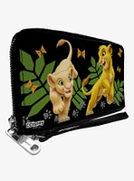 Disney The Lion King Young Simba & Nala Playing Zip Around Wallet