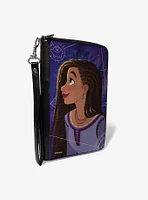 Disney Wish Asha Profile Star Sketch Galaxy Zip Around Wallet