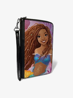 Disney The Little Mermaid Ariel Smiling Shells Zip Around Wallet