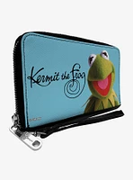 Disney The Muppets Kermit Frog Portrait Autograph Zip Around Wallet