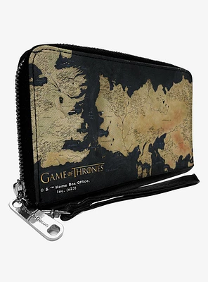 Game of Thrones World Map Westeros and Essos Zip Around Wallet