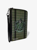 Harry Potter Slytherin Crest Stripes Diamonds Zip Around Wallet