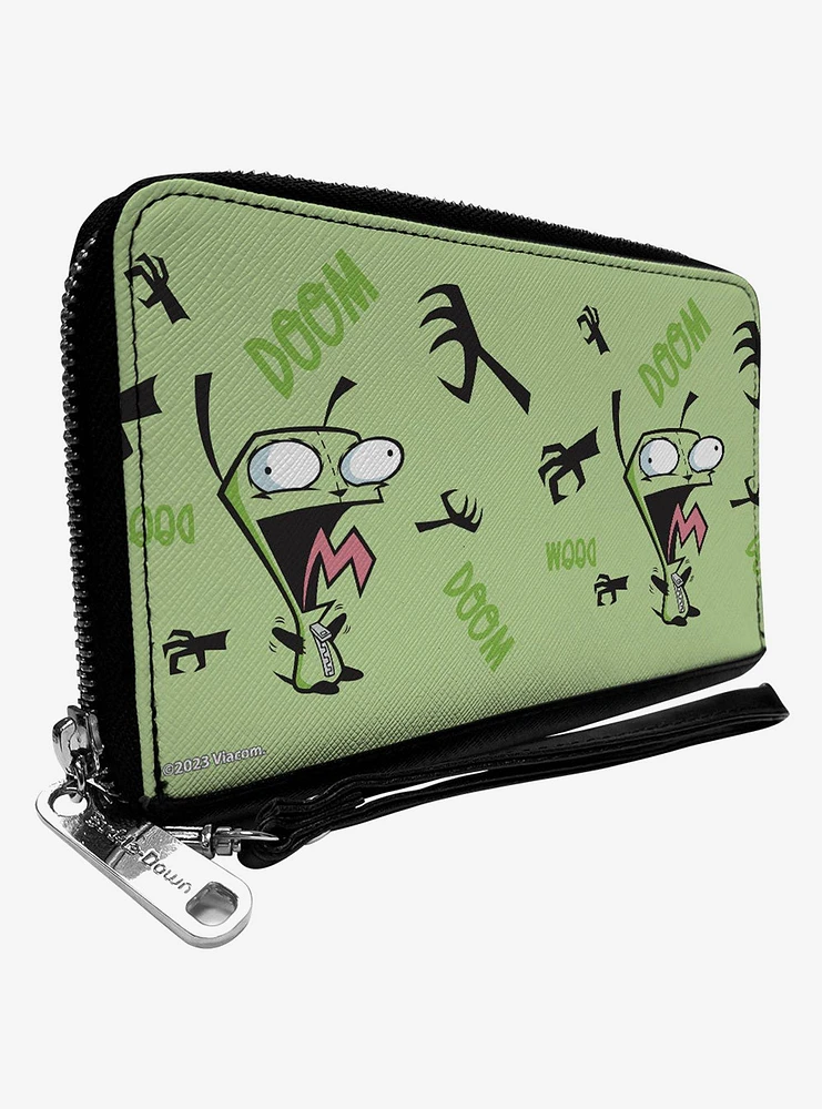 Invader Zim GIR Screaming Doom Zip Around Wallet