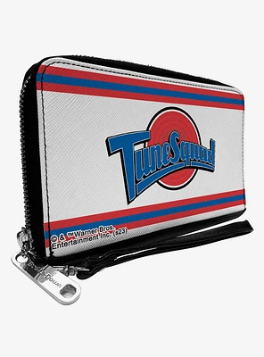 Looney Tunes Space Jam Tune Squad Logo Stripe Zip Around Wallet