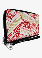 Nissin Cup Noodles Cups Stacked Zip Around Wallet