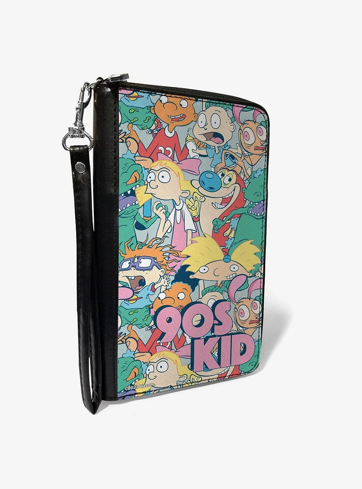 Nickelodeon Rewind 90s Kid Character Mash Up Zip Around Wallet