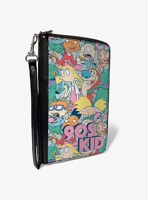 Nickelodeon Rewind 90s Kid Character Mash Up Zip Around Wallet