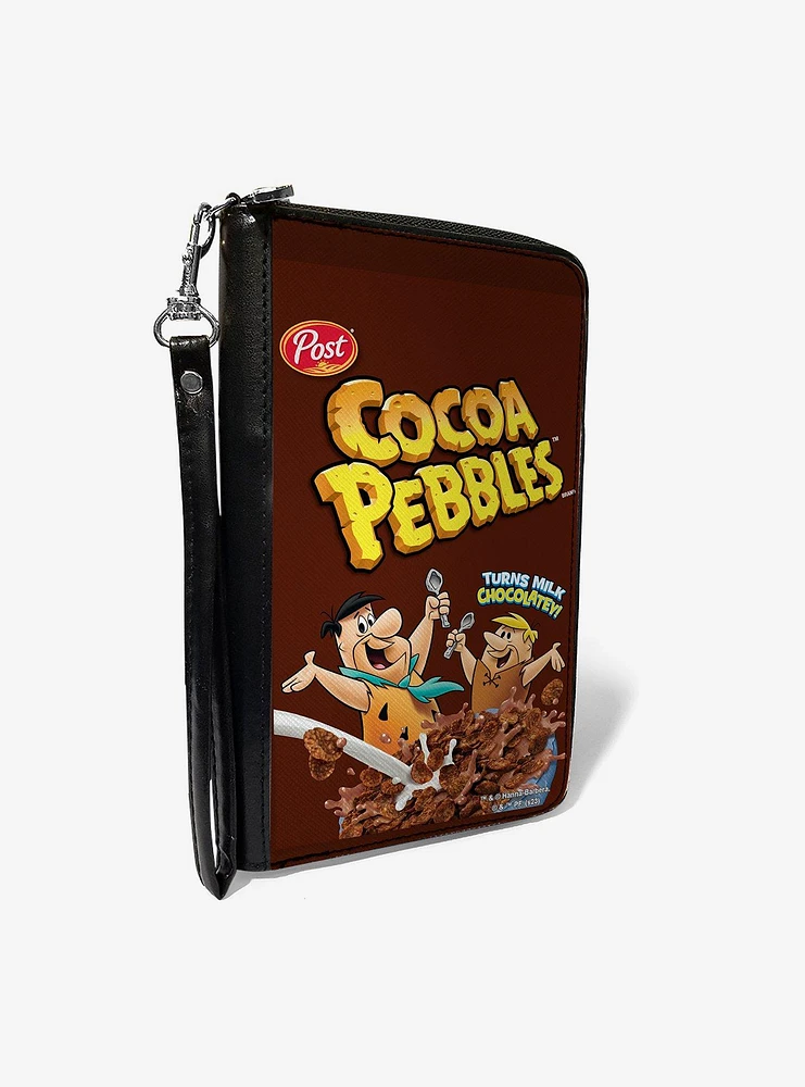 The Flintstones Cocoa Pebbles Fred Barney Cereal Box Zip Around Wallet