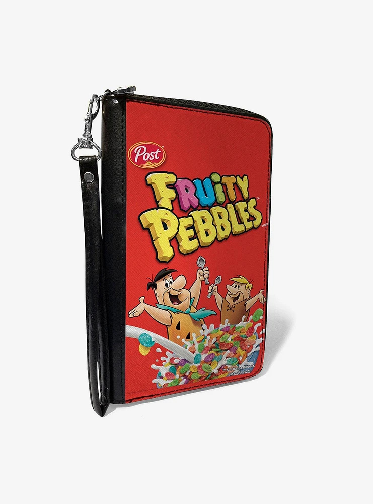 The Flintstones Fruity Pebbles Fred Barney Cereal Box Zip Around Wallet