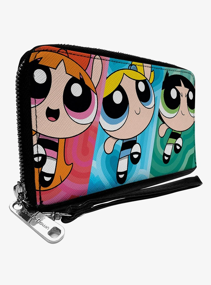 The Powerpuff Girls Action Pose Blocks Zip Around Wallet