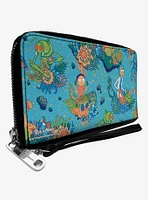 Rick and Morty Botanical Garden Collage Zip Around Wallet