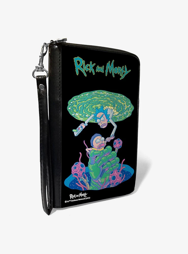 Rick and Morty Portal Battle Scene Zip Around Wallet