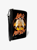 Rick and Morty Bird Person Pentagram Fire Zip Around Wallet