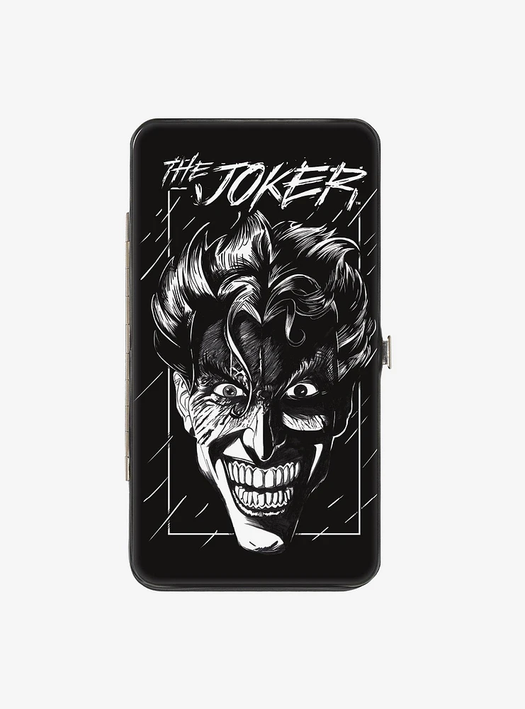 DC Comics The Joker Smiling Face Sketch Hinged Wallet