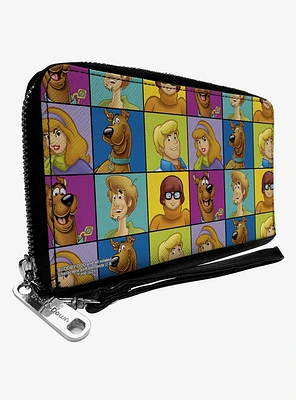 Scooby-Doo! 5-Character Face Blocks Zip Around Wallet