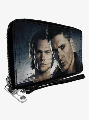 Supernatural Winchester Brothers Close-Up Pose Zip Around Wallet