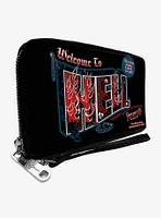 Supernatural Welcome To Hell Flames Skulls Zip Around Wallet