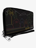 South Park Boys At Bus Line Silhouette Zip Around Wallet