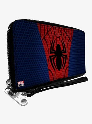 Marvel Spider-Man Chest Spider Close Up Zip Around Wallet