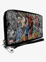 Marvel Spider-Man Beyond Amazing Character Collage Zip Around Wallet