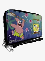 SpongeBob SquarePants Patrick Jellyfishing Catch Zip Around Wallet