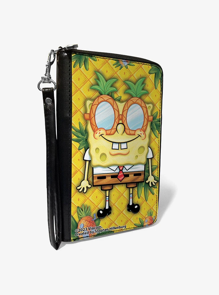 SpongeBob SquarePants Pineapple Eyes Pose Zip Around Wallet