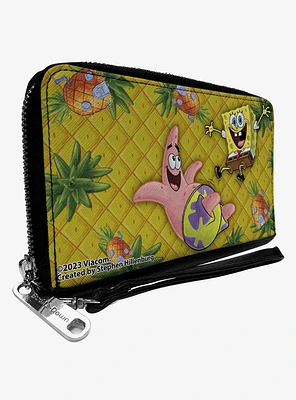 SpongeBob SquarePants and Patrick Star Pineapple Zip Around Wallet
