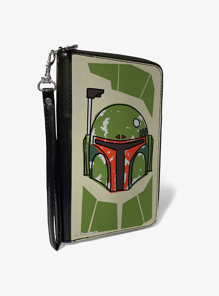 Star Wars Book of Boba Fett Helmet Bounding Zip Around Wallet