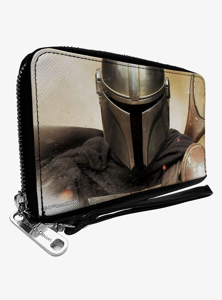 Star Wars The Mandalorian Close Up Vivid Zip Around Wallet