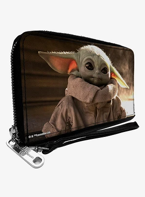 Star Wars The Mandalorian The Child Vivid Face Zip Around Wallet