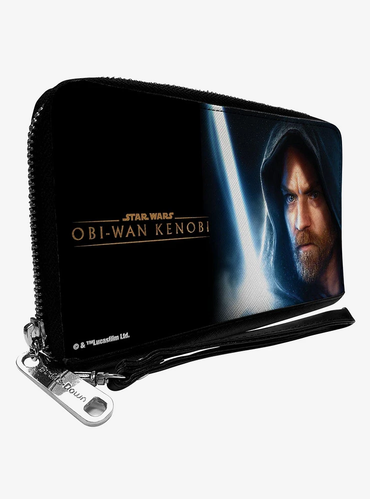 Star Wars Obi Wan Kenobi Lightsaber Series Logo Zip Around Wallet