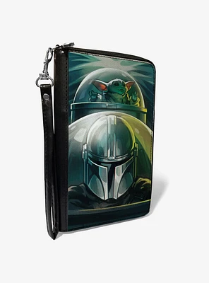 Star Wars Mandalorian Din Djarin Grogu Starfighter Zip Around Wallet