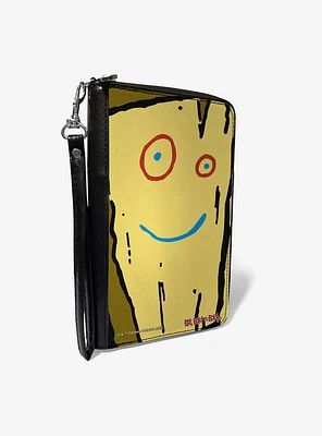 Ed Edd N Eddy Plank Smiling Face Close Up Zip Around Wallet