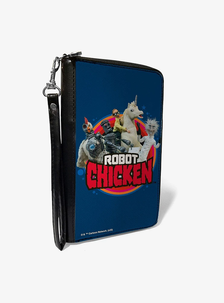 Robot Chicken Title Logo and Group Zip Around Wallet