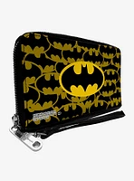 DC Comics Batman Bat Signal Stacked and Centered Zip Around Wallet