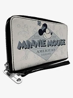 Disney100 Classic Minnie Mouse American Darling Pose Zip Around Wallet