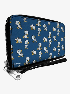 Disney Donald Duck Duckling Poses Zip Around Wallet