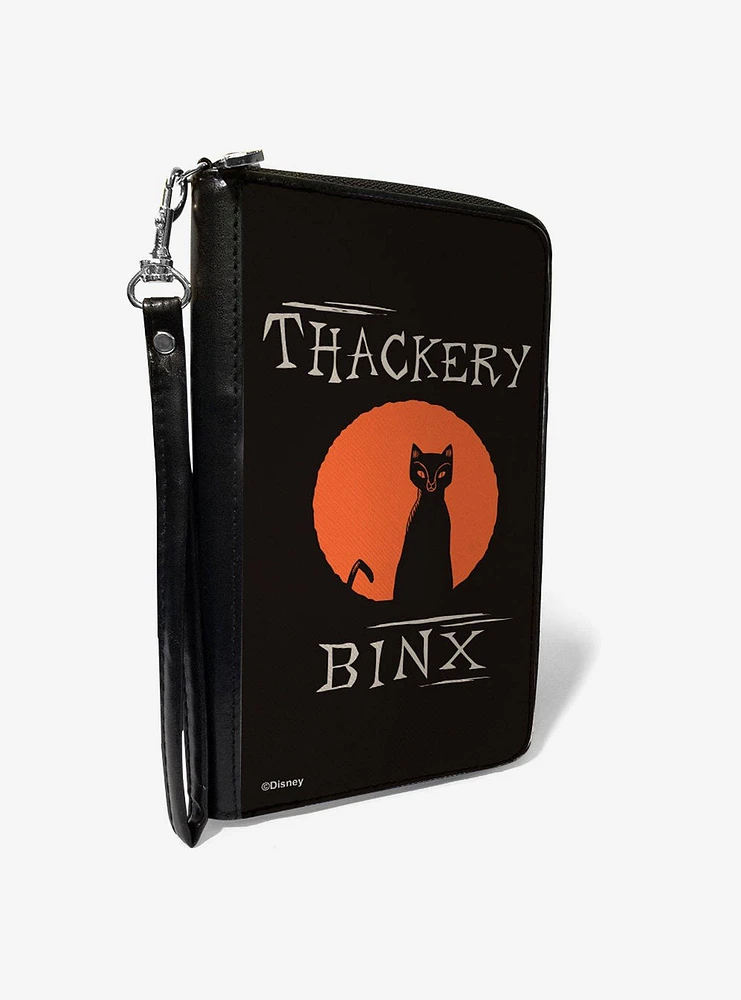 Disney Hocus Pocus Thackery Binx Cat Moon Silhouette Zip Around Wallet