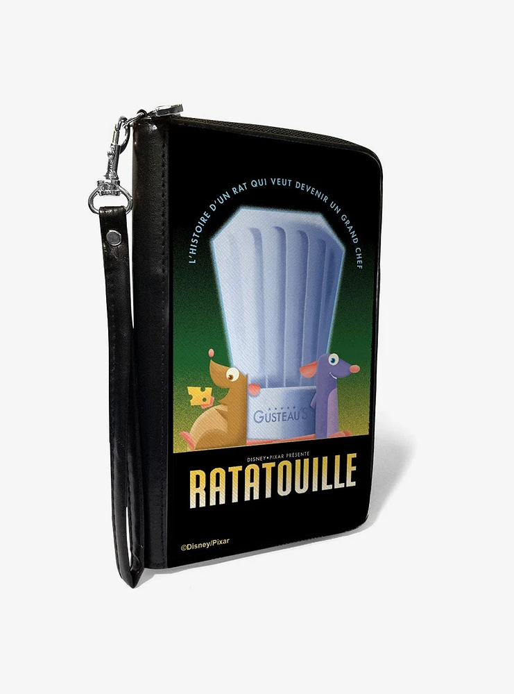 Disney Ratatouille Emile and Remy Chef Hat Pose Zip Around Wallet