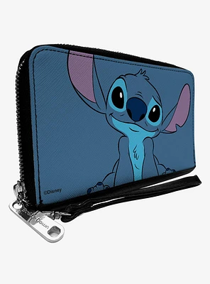 Disney Lilo & Stitch Smiling Close Up Zip Around Wallet