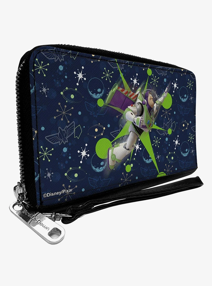 Disney Pixar Toy Story Buzz Lightyear Flight Pose Zip Around Wallet