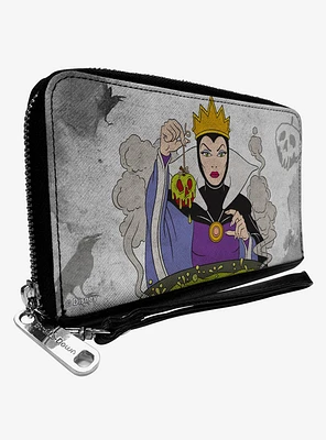 Disney Snow White Evil Queen Cauldron Zip Around Wallet