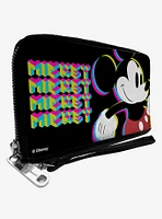 Disney Mickey Mouse Walking Pixel Zip Around Wallet