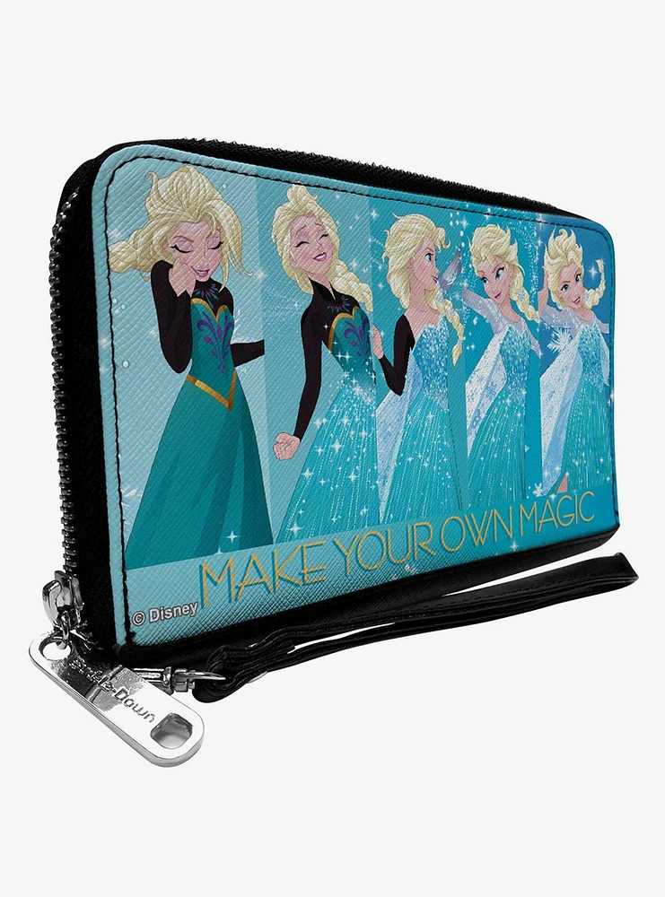 Disney Frozen Elsa Make Your Own Magic Transform Zip Around Wallet