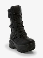 YRU Black Matrix Platform Combat Boots