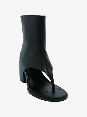 Azalea Wang Black Boot Sandals